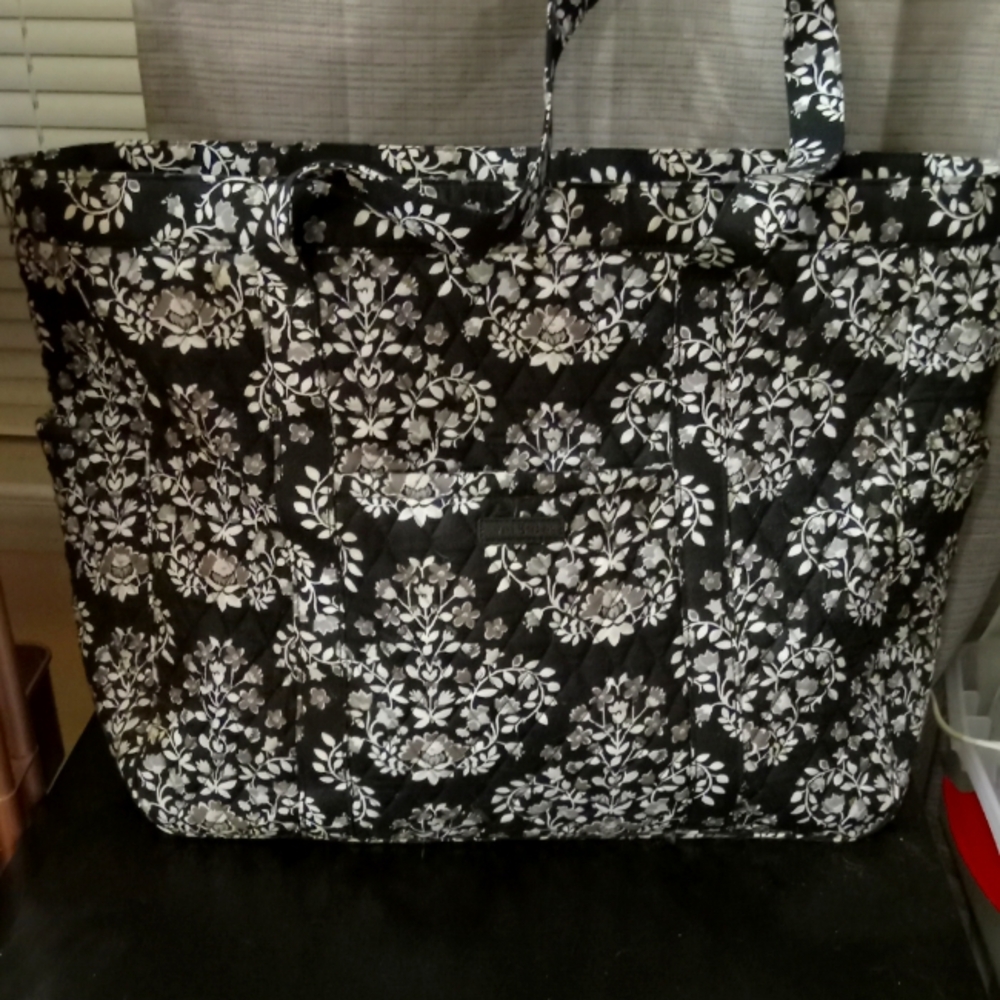 Vera Bradley black and gray weekend bag